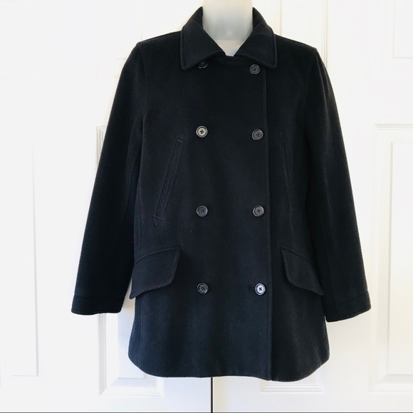 J. Crew double breasted wool cashmere navy peacoat - Picture 2 of 9